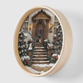 Feestelijke entree met krans. (Hoek)