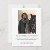 Feestelijke Equestrian Bedrijfsfoto Feestdagenkaart (Achterkant)