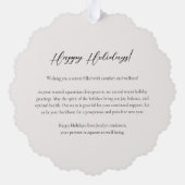 Feestelijke Equestrian Business Horse Krans Kerstm Ornament Kaart (Achterkant)