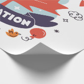 Feestelijke Esdoornbladeren Viering Cadeaupapier (Hoek)