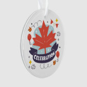 Feestelijke Esdoornbladeren Viering Ornament (voorkant)