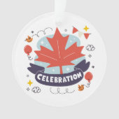 Feestelijke Esdoornbladeren Viering Ornament (voorkant)