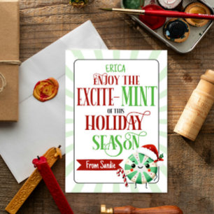 Feestelijke Excite-Mint Holiday Kaart met aangepas