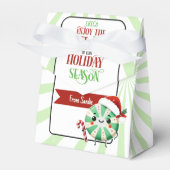 Feestelijke Excite-Mint Holiday Kaart met aangepas Bedankdoosjes (Voorkant Zijde)