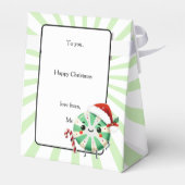 Feestelijke Excite-Mint Holiday Kaart met aangepas Bedankdoosjes (Achterkant)