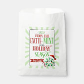 Feestelijke Excite-Mint Holiday Kaart met aangepas Bedankzakje (Voorkant)