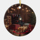 Feestelijke Express Keramisch Ornament (Voorkant)