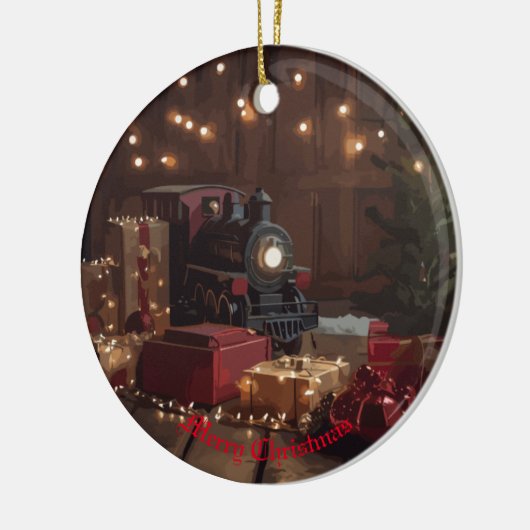 Feestelijke Express Keramisch Ornament (Links)