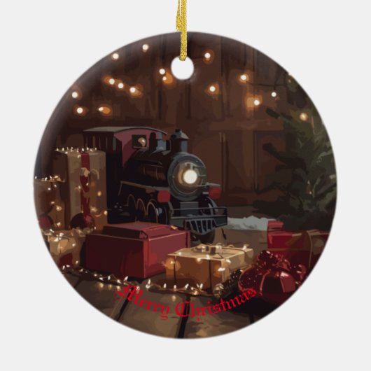 Feestelijke Express Keramisch Ornament (Achterkant)