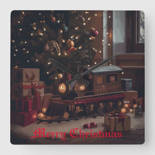 Feestelijke Express Vierkante Klok (Voorkant)