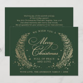 Feestelijke familie Vrolijke kerstwensen Feestdagenkaart (Voorkant / Achterkant)