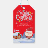 Feestelijke familienaam Christmas Gift Label Cadeaulabel (Voorkant)