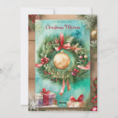 Feestelijke familieportretten: Vakantie vrolijke K Feestdagenkaart (Achterkant)