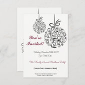 Feestelijke Familieviering Kerstuitnodiging Kaart (Voorkant / Achterkant)