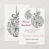 Feestelijke Familieviering Kerstuitnodiging Kaart (Voorkant / Achterkant)