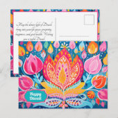 Feestelijke Fauvist Diwali Groeten Briefkaart (Voorkant / Achterkant)