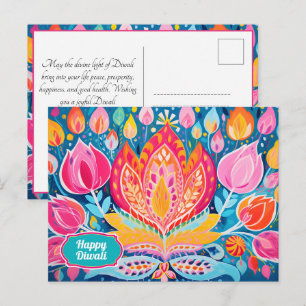 Feestelijke Fauvist Diwali Groeten Briefkaart
