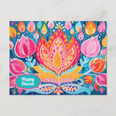Feestelijke Fauvist Diwali Groeten Briefkaart (Voorkant)