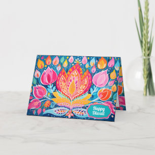 Feestelijke Fauvist Diwali Groeten Feestdagen Kaart