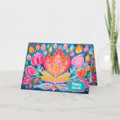 Feestelijke Fauvist Diwali Groeten Feestdagen Kaart (Voorkant)