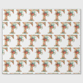 Feestelijke feeënbrief van Kerstmis Cadeaupapier (Vlak)