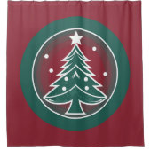 Feestelijke feest: een kerstgenot douchegordijn (Voorkant)