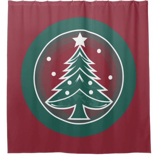 Feestelijke feest: een kerstgenot douchegordijn (Voorkant)