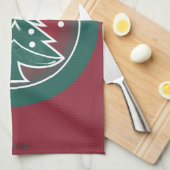 Feestelijke feest: een kerstgenot theedoek (Quarter Fold)