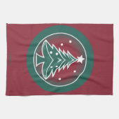 Feestelijke feest: een kerstgenot theedoek (Horizontaal)