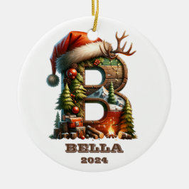 Feestelijke feestdag B Initiaal Naam en jaar Keramisch Ornament