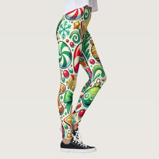 Feestelijke feestdag behandelt de kerstdagen van v leggings (Rechts)