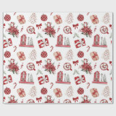 feestelijke feestdag cadeaupapier (Vlak)