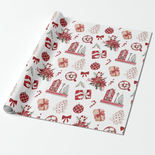 feestelijke feestdag cadeaupapier (Uitgerold)