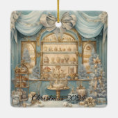 Feestelijke feestdag display keramisch ornament (Achterkant)