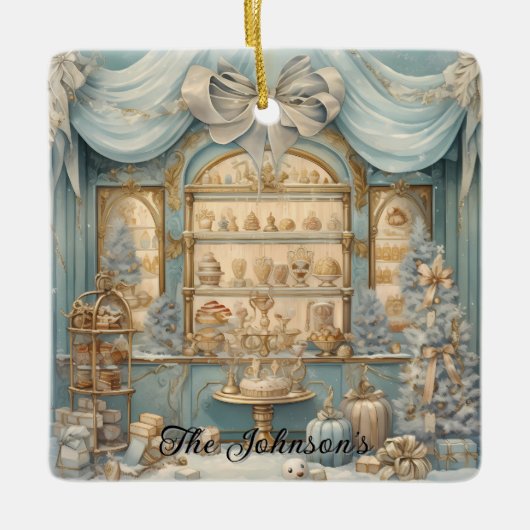 Feestelijke feestdag display keramisch ornament (Voorkant)