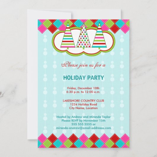 Feestelijke feestdag en kleurrijke feestdag kaart (Voorkant)