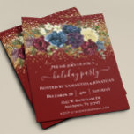 Feestelijke feestdag gouden Confetti Winter Floral Flyer<br><div class="desc">Eén ontwerp per vel. Begrotingsuitnodigingen omvatten geen enveloppen. De brochures zijn op papier gedrukt en niet op kaarten. Dit ontwerp kan op het gebied worden gepersonaliseerd dat door de foto en/of tekst te veranderen wordt verstrekt. Of het kan worden aangepast door te klikken deze Sjabloon personaliseert en dan de klik...</div>
