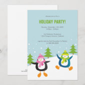 Feestelijke feestdag in Penguin Kaart (Voorkant / Achterkant)