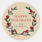 feestelijke feestdag met feestdagen ronde sticker (Voorkant)