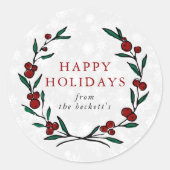 feestelijke feestdag met feestdagen ronde sticker (Voorkant)