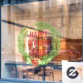 feestelijke feestdag met feestelijke feestdag in h raamsticker (Cafe Raam)