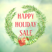 feestelijke feestdag met feestelijke feestdag in h raamsticker (Vel 3)