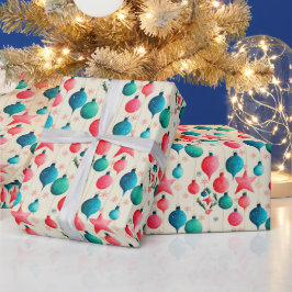 feestelijke feestdag met feestelijke retro-kerstbo cadeaupapier