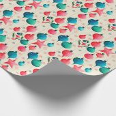 feestelijke feestdag met feestelijke retro-kerstbo cadeaupapier (Hoek)