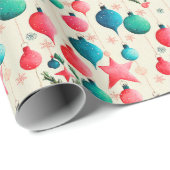 feestelijke feestdag met feestelijke retro-kerstbo cadeaupapier (Rol Hoek)