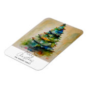 feestelijke feestdag met feestelijke Waterverf ker Magneet (Linkerzijde)