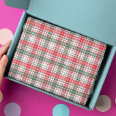 feestelijke feestdag met feestvieren Tartan Red Gr Tissuepapier