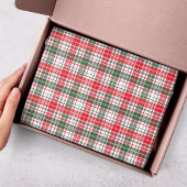 feestelijke feestdag met feestvieren Tartan Red Gr Tissuepapier