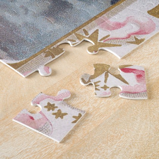 feestelijke feestdag met kerstfeestdag legpuzzel (Zijkant)