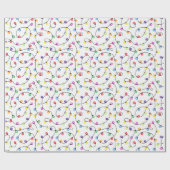 Feestelijke feestdag met kerstverlichting voor Wat Cadeaupapier (Vlak)